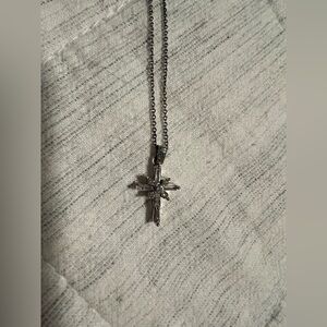 Silver Cross Pendant Necklace